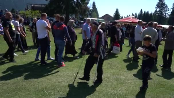 People Celebration Fair Sheep Pramenka Vlasic Mountain Bosnia Herzegovina September — Stock Video