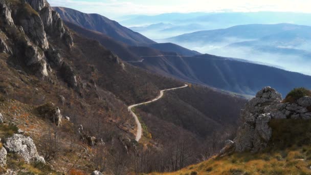 Paisagem Outono Montanha Vlasic Bósnia Herzegovina — Vídeo de Stock
