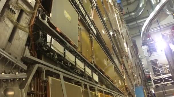Compacte Muon Solenoïde Cms Grote Hadron Collider Lhc Deeltjesversneller Laboratory — Stockvideo