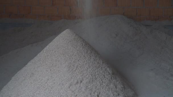 Industriproduktion Pellet Finhackad Granulatpellet — Stockvideo