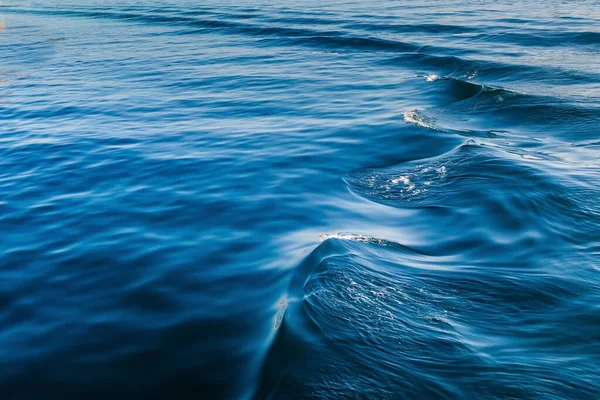 Dark sea water with a soft wave. Abstract seed blue background — Stock Photo, Image