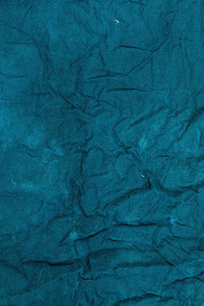 Cor Esmeralda Textura Fundo Verde Desigualmente Enrugado Tecido Algodão Espaço — Fotografia de Stock