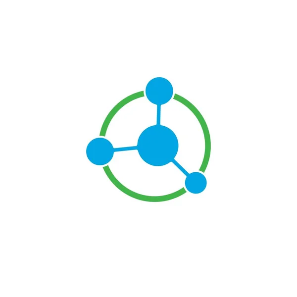Icono de vector de logotipo de molécula ilustración — Vector de stock