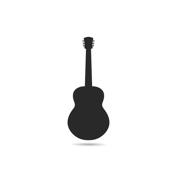Gitar logosu şablon vektör resimleme — Stok Vektör