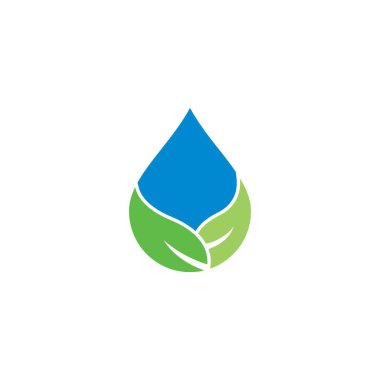 Su drop logosu şablon vektör simge illüstrasyon