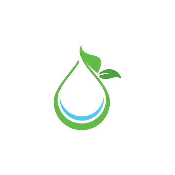 Modèle de logo de goutte d'eau illustration d'icône vectorielle — Image vectorielle