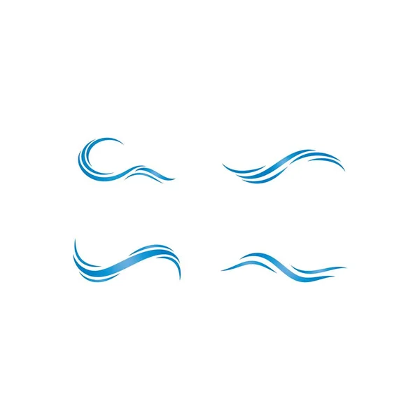 Vorlage für das Logo der Wasserwelle. Vektor-Symbol-Illustration — Stockvektor