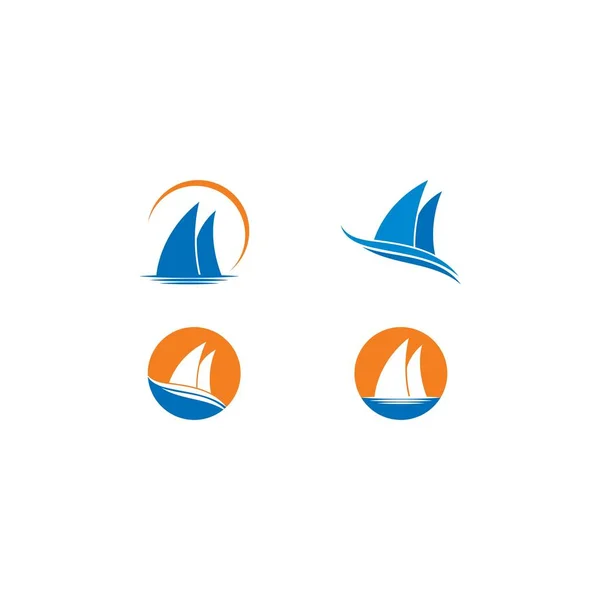 Seyahat gemisi Logo Şablonu vektör simgesi — Stok Vektör
