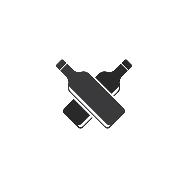 Set of Bottle logo template vector icon illustration — Stock Vector