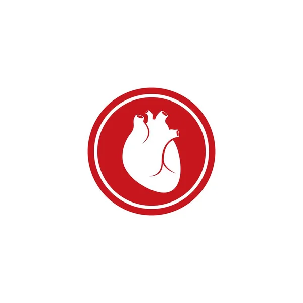 Human heart logo medical cardiology vector icon illustration — Stock Vector