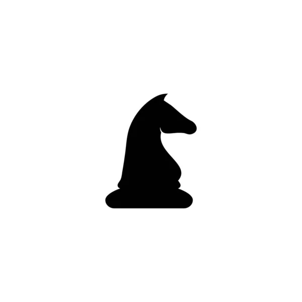 Logo tasarımı için vektör satranç taşı, şövalye simgesi illüstrasyonu — Stok Vektör