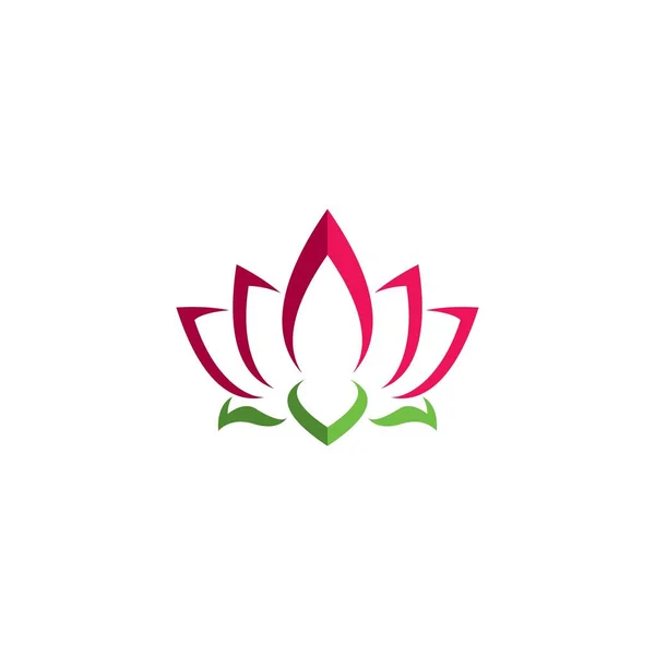 Beauty Vector цветы лотос дизайн логотипа шаблона — стоковый вектор