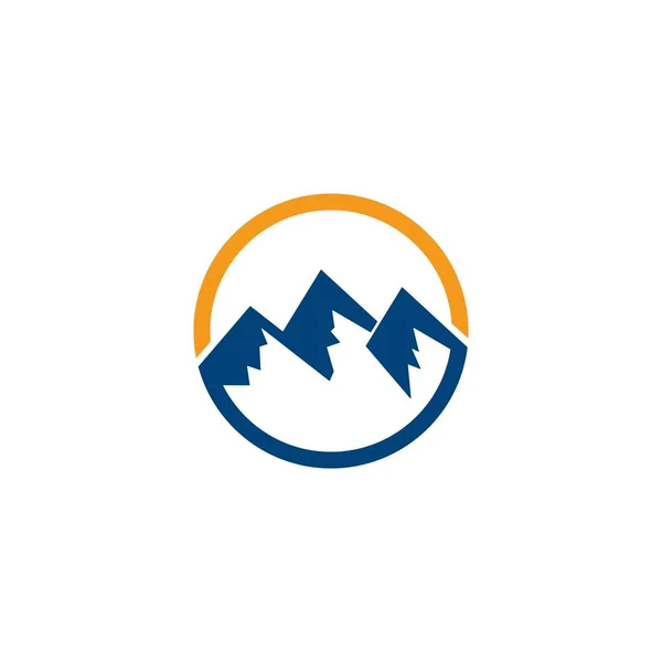 Логотип High Mountain Business Template — стоковый вектор