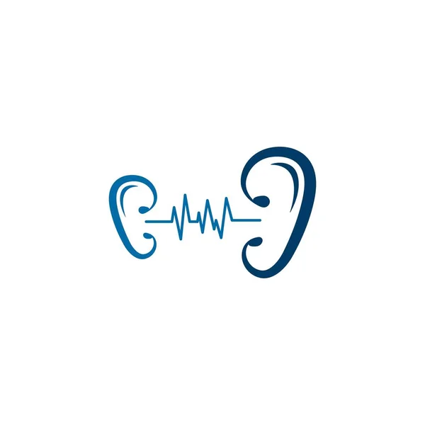 Gehoor logo sjabloon vector pictogram illustratie — Stockvector