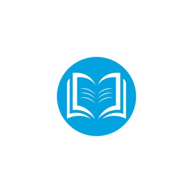 Kitap Logosu Şablon vektör Çizimi 