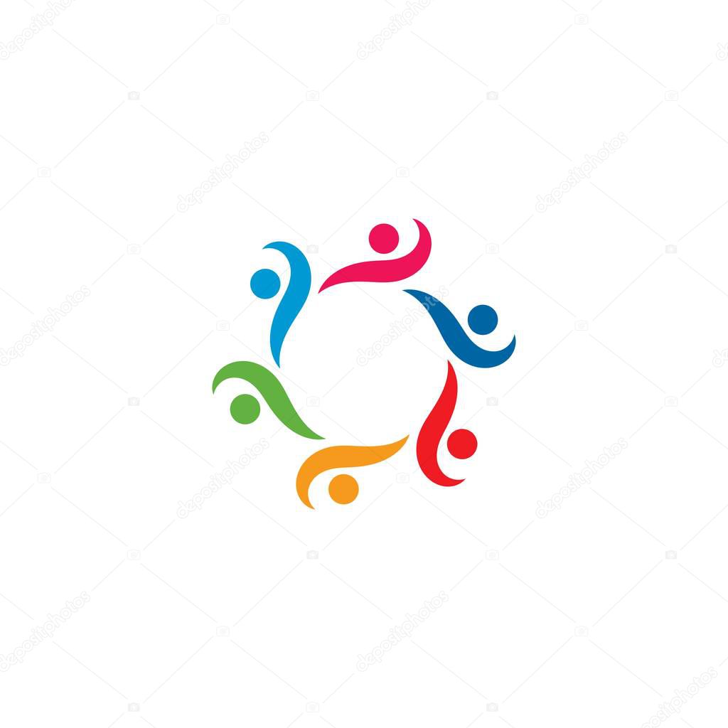 Adoption and community care Logo template vector icon