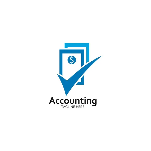 Modello di business accounting e logo finanziario vettoriale illustrat — Vettoriale Stock