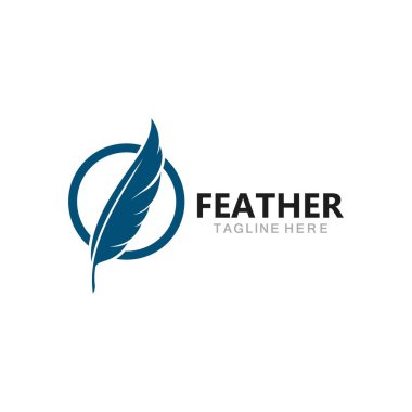 tüy logo şablonu vektör simgesi 