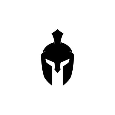 Vektör işareti. Spartalı kask logo şablonu vektör simge 