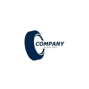 Lastik logosu vektör simgesi illüstrasyon şablonu seti 