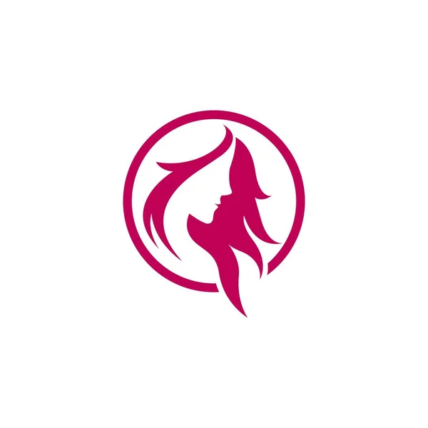 Belleza Mujeres Icono Logo Plantilla — Vector de stock