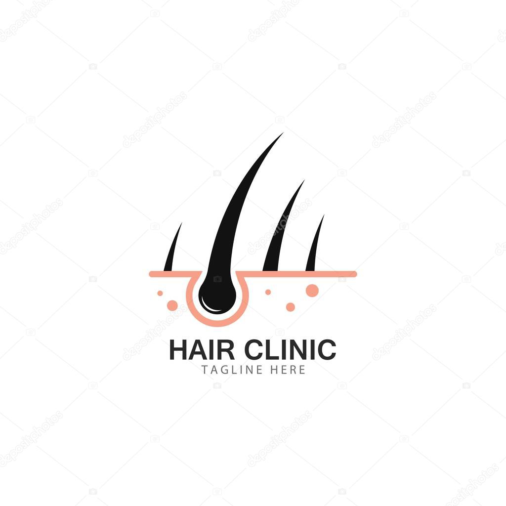 Hair treatment dermatology logo template icon vector illustration design