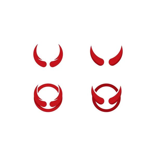 Ördög kürt logo vektor — Stock Vector
