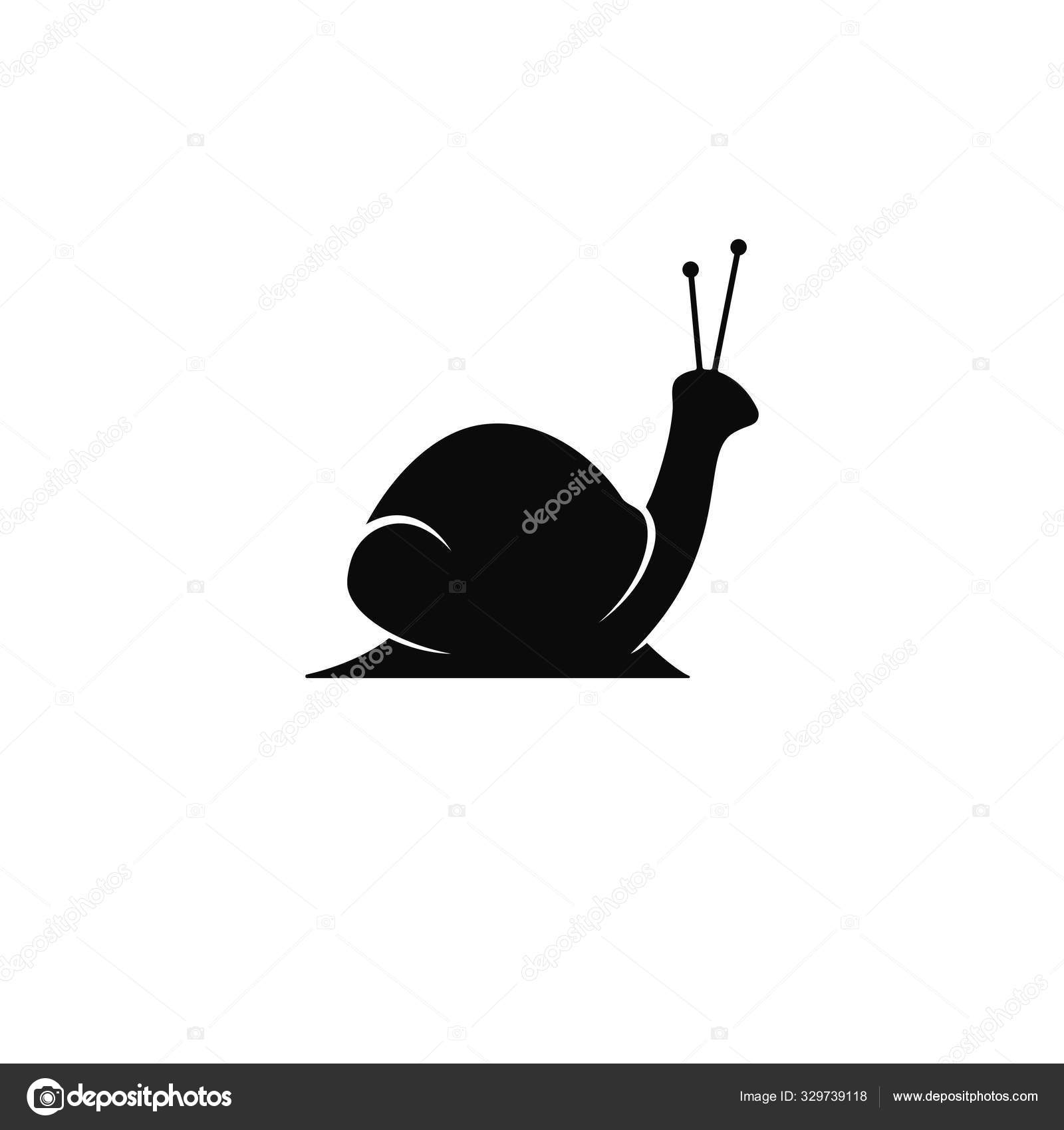Snail logo template vector icon illustration Stock Vector by