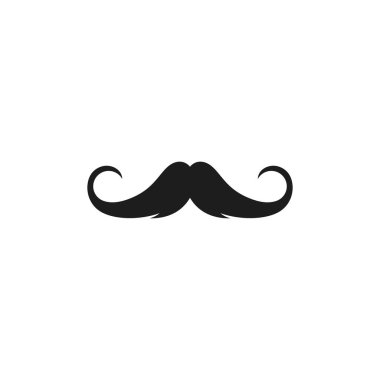 Bıyık logo şablon vektörü 