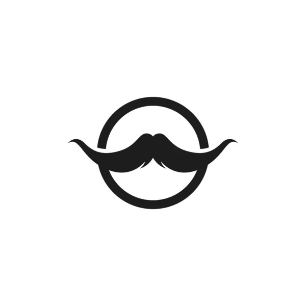 Modèle de logo moustache vecteur — Image vectorielle