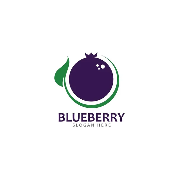 Blueberry logo vector template icon illustration — 스톡 벡터