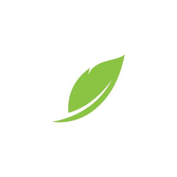 녹색 잎 생태 자연 요소 벡터 로고 — 스톡 벡터