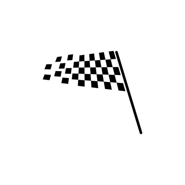 Ras flaggikonen, enkel design race flaggan logotyp — Stock vektor