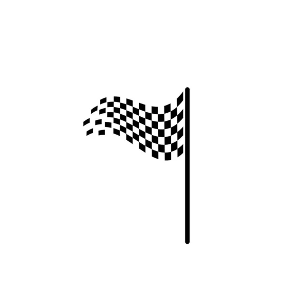 Icône de drapeau de course, logo de drapeau de course design simple — Image vectorielle