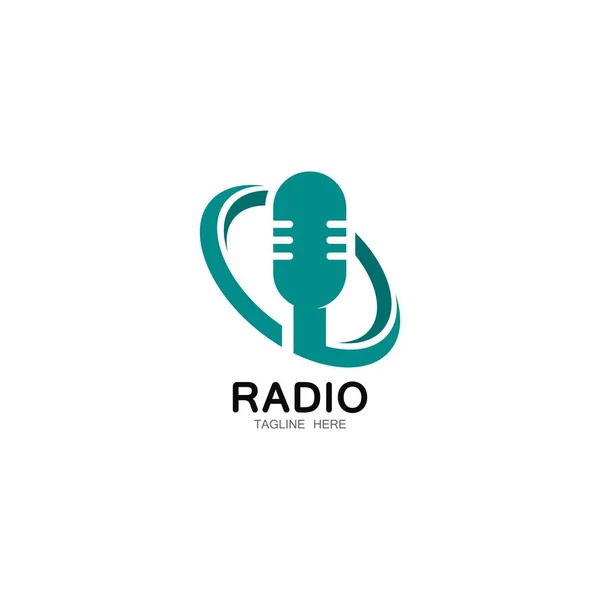 Radio logo vorlage vektor symbol illustration — Stockvektor