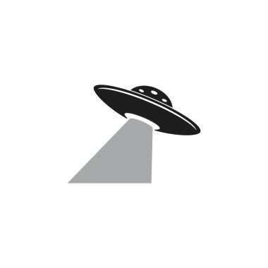 Ufo vektör logo şablonu çizimi 