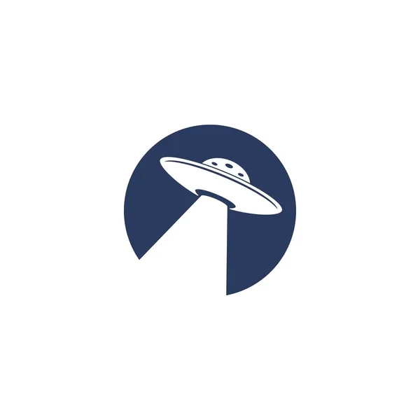 UFO vector logotipo plantilla ilustración — Archivo Imágenes Vectoriales