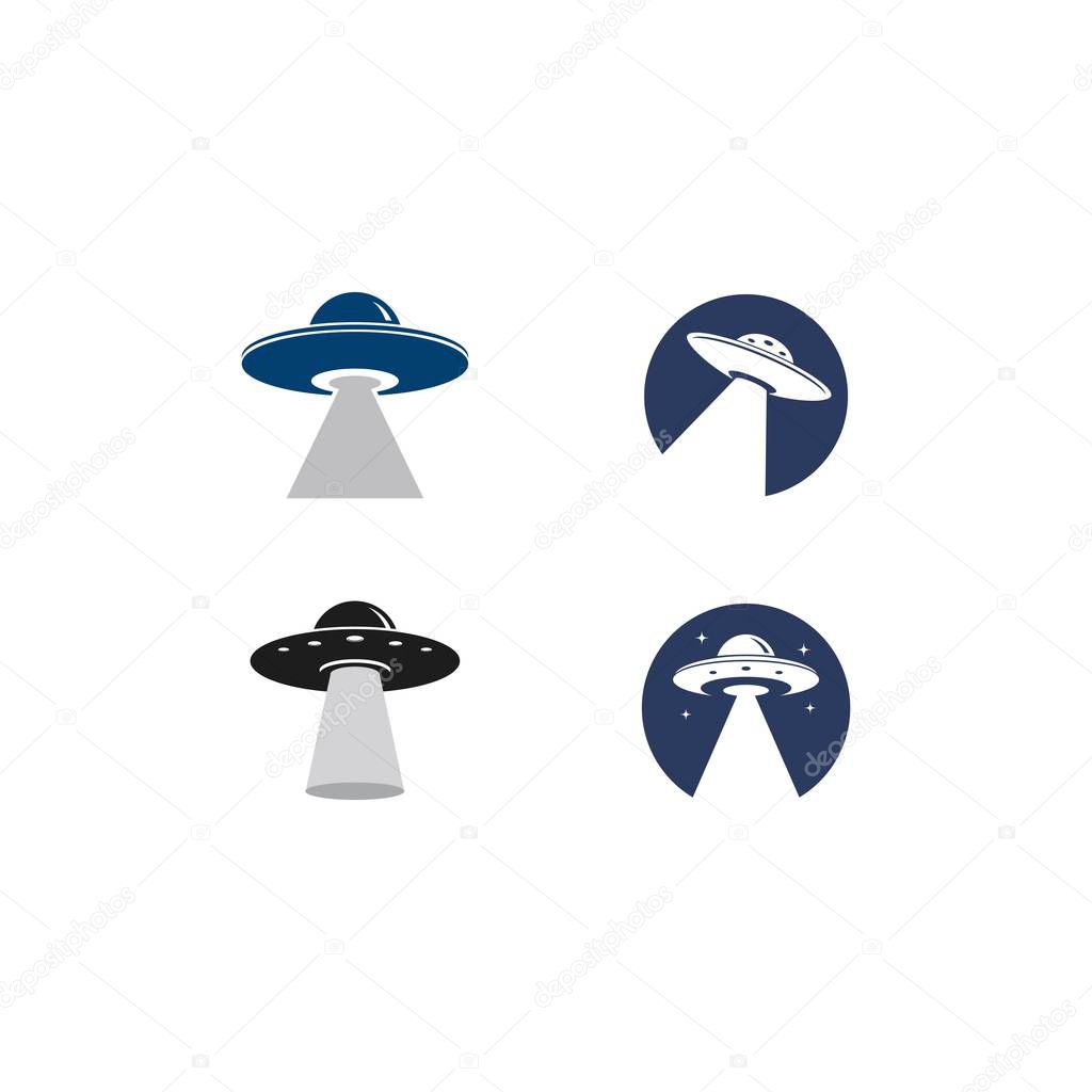 UFO vector logo template illustration 