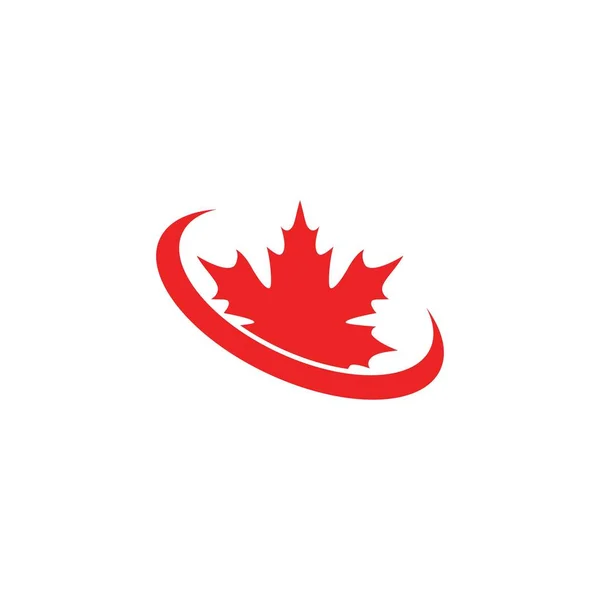Maple leaf logo template vector icon illustration in flat — Stock Vector
