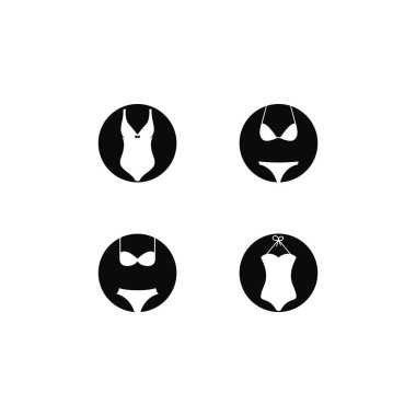 Bikini iç çamaşırı veya bikini vektör illüstrasyonu