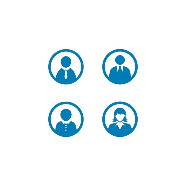 Persona de contacto, servicio al cliente o centro de llamadas icono del logotipo illustr — Vector de stock
