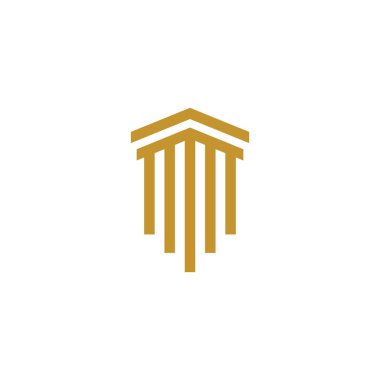 Pillar Logo şablonu. Sütun vektör çizim 