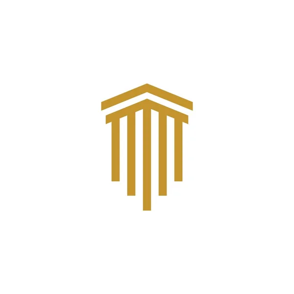 Plantilla de logotipo del pilar. Columna Vector ilustración — Vector de stock