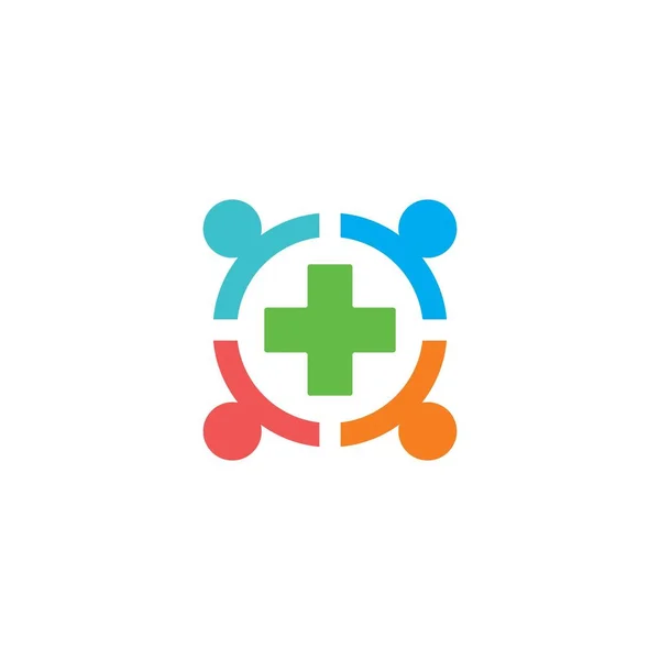 Menschen gesunde Pflege Logo Vektor Symbol Abbildung — Stockvektor