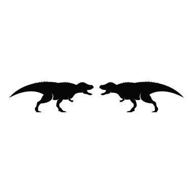 Güçlü T-Rex logosu, jurassic dönemi konsept resimleme 