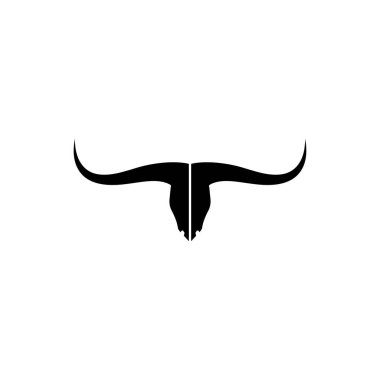 Boğa başlı logo vektör illüstrasyonu 