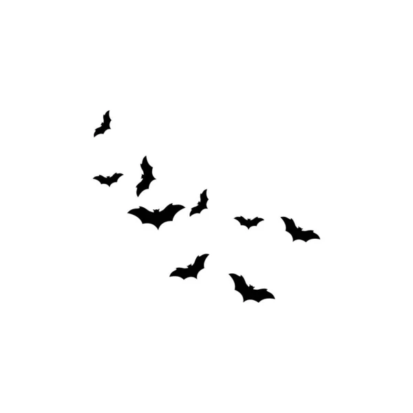 Ensemble d'illustration vectorielle de fond de chauve-souris — Image vectorielle