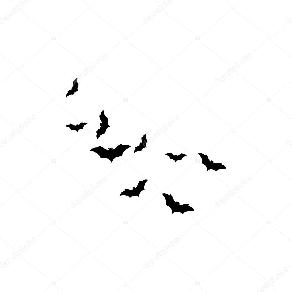 Set of bats background vector illustration design