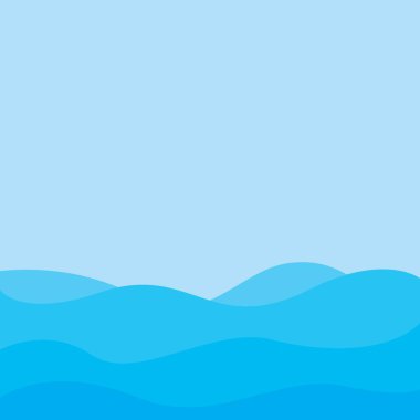 Soyut Su Dalgası vektör çizimi seti 