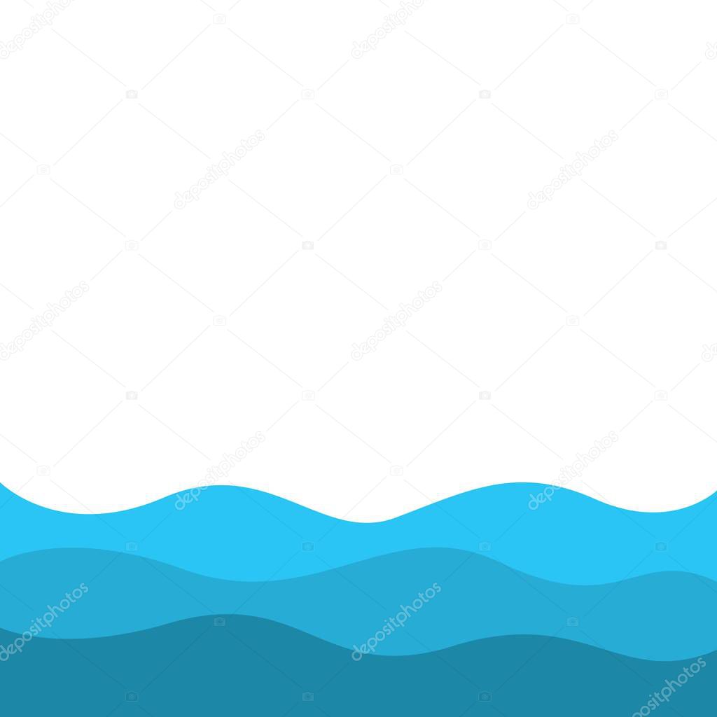 Set of Abstract Water wave vector illustration design background